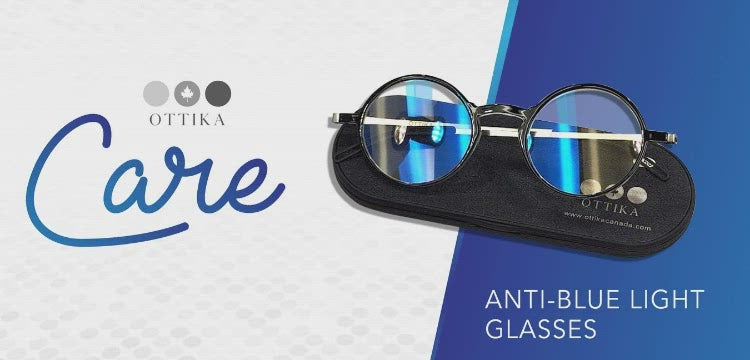 Ottika Care - Lunettes anti-lumière bleue - Adulte | Modèle 31394 | Revêtement Or &amp;amp; Vert